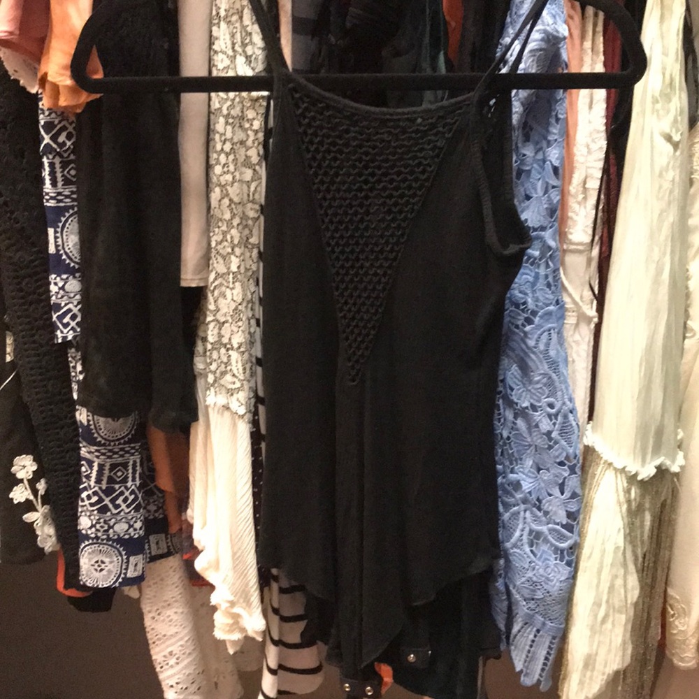 LF Black mesh bodysuit
